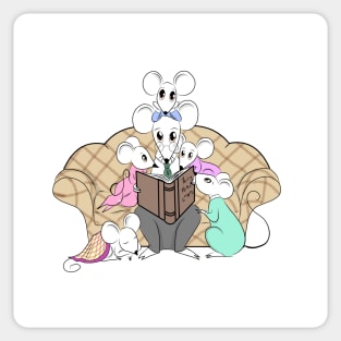 Papa Rat and Children Sticker